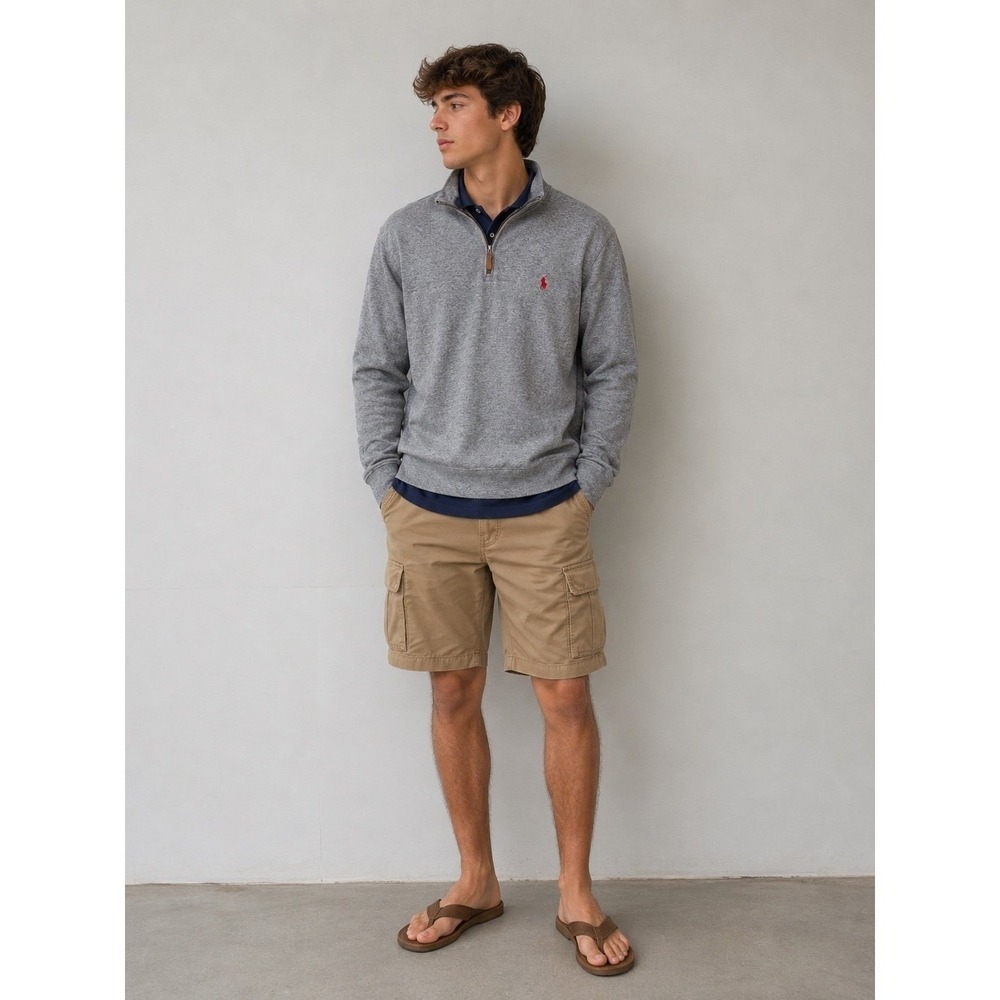 Polo Ralph Lauren Gray quarter zip pull over